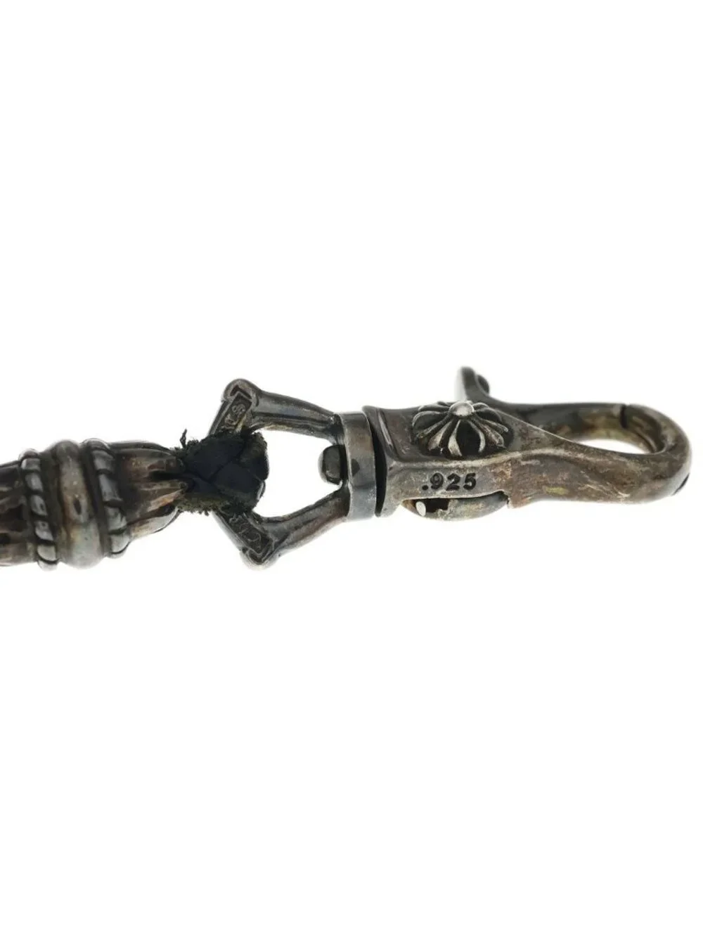 Chrome Hearts CH Lanyars Lanyard Cross Clip Holder Necklace Black Silver